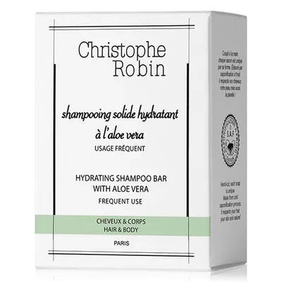 Christophe Robin Hydrating Shampoo Bar With Aloe Vera (Nawilżający szampon w kostce z aloesem)