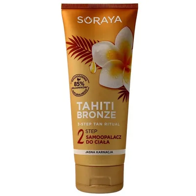 Soraya Tahiti Bronze 3 Step Tan Ritual, Samoopalacz do ciała jasna  karnacja