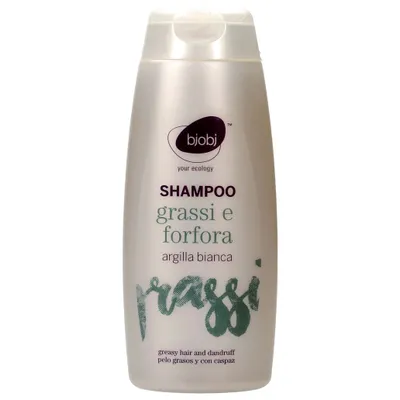 Bjobj Shampoo Capelli Grassi e Forfora Argilla Bianca (Szampon do włosów z białą glinką)