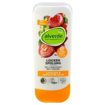 Alverde Spülung Locken Bio-Leinsamen, Bio-Traube (Odżywka do włosów kręconych z siemieniem lnianym i winogronem)