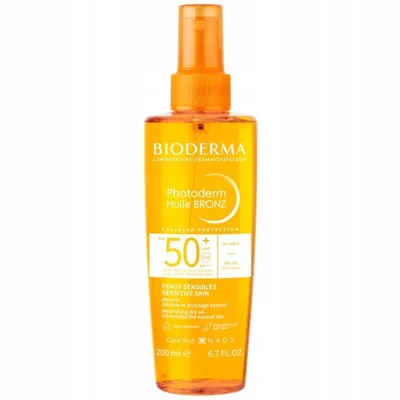 Bioderma Photoderm Huile Bronz, Nourishing Dry Oil SPF 50+ (Suchy olejek przyspieszający opalanie SPF 50+ (nowa wersja))