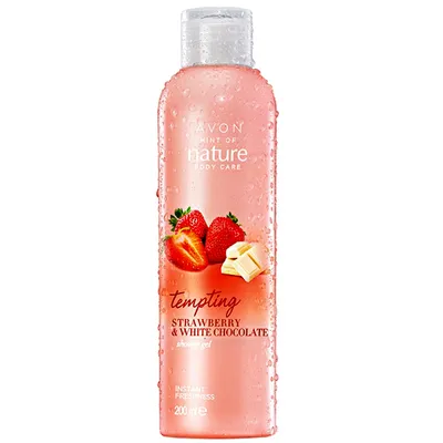Avon Naturals, Strawberry & White Chocolate, Shower Gel (Żel pod prysznic `Truskawka i biała czekolada`)