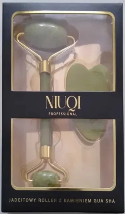 Niuqi Professional, Zestaw jadeitowy roller z kamieniem Gua Sha