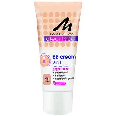Manhattan Clearface, BB Cream (Krem BB dla cery z niedoskonałościami)