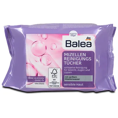 Balea Mizellen Reinigungstücher (Chusteczki micelarne do oczyszczania twarzy, oczu i ust)