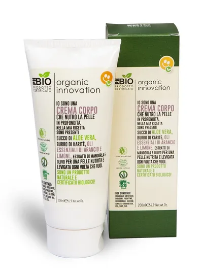 Organic Innovation Naturalny aloesowy odżywczy krem do ciała `Masło Shea i Migdały`