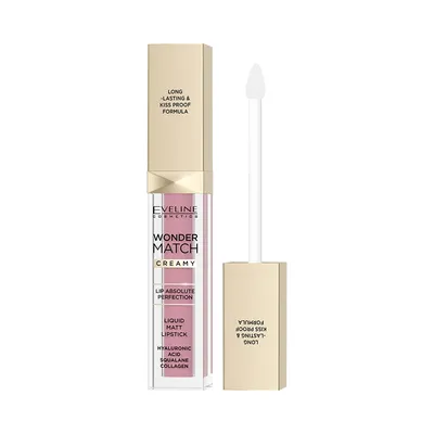 Eveline Cosmetics Wonder Match, Creamy Liquid Matt Lipstick (Matowa pomadka w płynie)