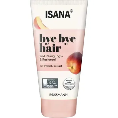 Isana Bye Bye Hair,   2 in 1 Reinigungs- und Rasiergel (Żel do mycia i golenia 2 w 1)