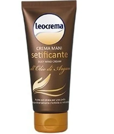 Leocrema Crema Mani Setificante (Arganowy krem do rąk z kwasami tłuszczowymi omega 3, witaminą A i E)