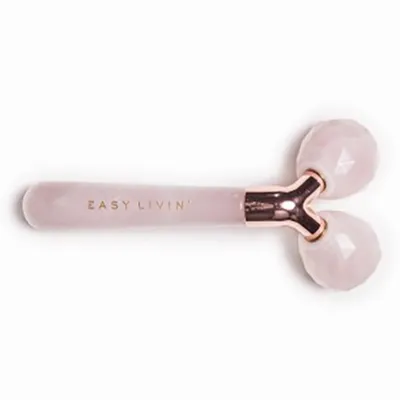 Easy Livin' 3D Lift Beauty Roller (Roller z dwoma głowicami z różowego kwarcu)