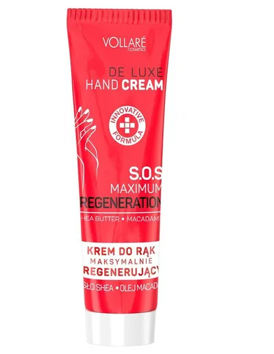 Vollare Cosmetics De Luxe Hand Cream S.O.S. Maximum Regeneration (Krem do rąk maksymalnie regenerujący)