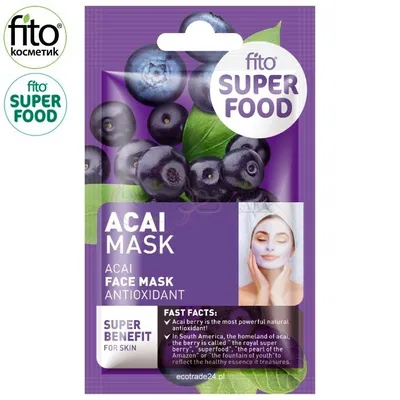 Fitokosmetik Fito Superfood, Antyoksydacyjna maseczka do twarzy `Acai`