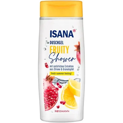 Isana Fruity Shower Duschgel mit naturlichen Extrakten aus Zitrone und Granatapfel (Żel pod prysznic z ekstraktem  z cytryny i granatu)