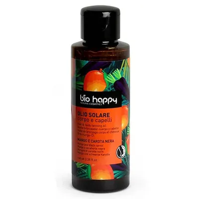 Bio Happy Olio Solaire Corpo e Capelli (Olejek podkreślający opaleniznę i pielęgnujący włosy `Mango & czarna marchew`)