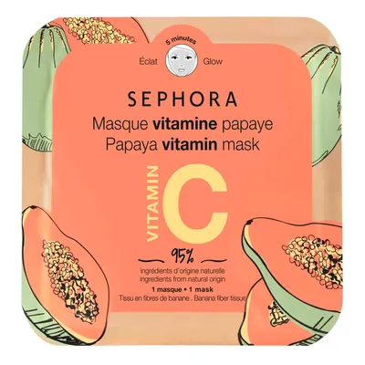 Sephora Collection, Papaya Vitamin Mask + Vitamin C (Witaminowa maseczka w płachcie `Papaja`)