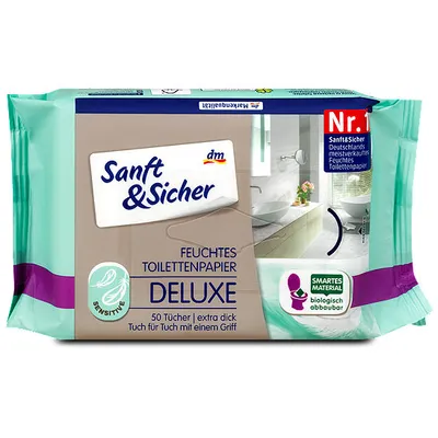 Sanft & Sicher Feuchtes Toilettenpapier Deluxe Sensitive (Nawilżany papier toaletowy)