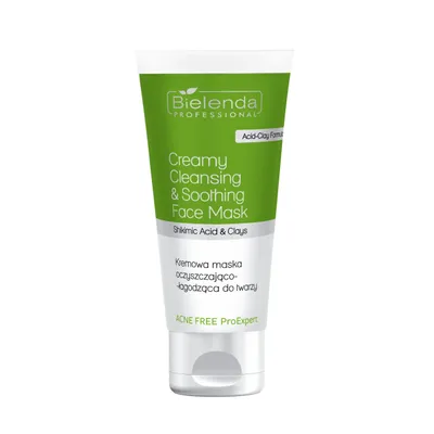 Bielenda Professional Acne Free ProExpert, Kremowa maska oczyszczająco-łagodząca do twarzy