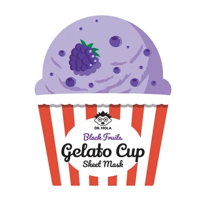 Dr. Mola Black Fruit Gelato Cup Sheet Mask (Maseczka w płachcie o działaniu rewitalizująco-ochronnym)
