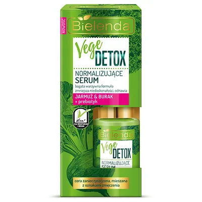 Bielenda Vege Detox, Normalizujące serum do cery mieszanej `Jarmuż & burak + prebiotyk`