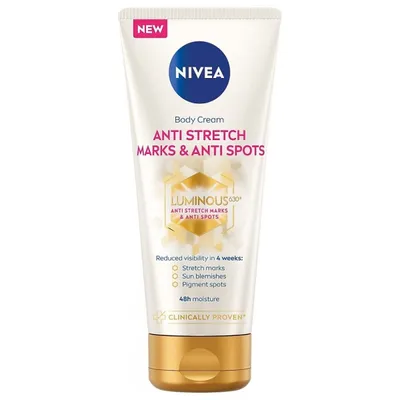 Nivea Luminous 630, Anti-Stretch Marks & Anti Spots Body Cream (Balsam do ciała przeciw przebarwieniom i rozstępom)