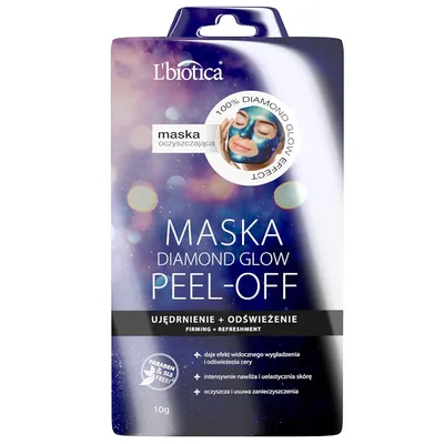 L'biotica Diamond Glow Effect, Maska peel-off  `Ujędrnienie i odświeżenie`