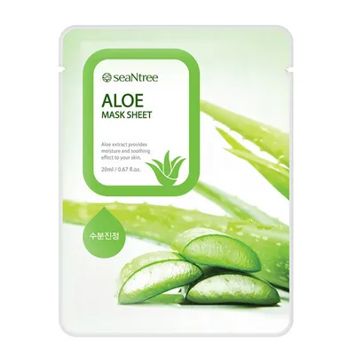 SeaNtree Aloe Mask Sheet (Nawilżająca i odświeżająca maseczka z ekstraktem z aloesu)