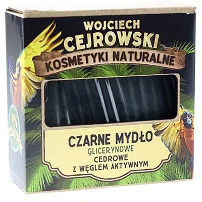 Wojciech Cejrowski Kosmetyki naturalne Mydło cedrowe z węglem aktywnym w kostce