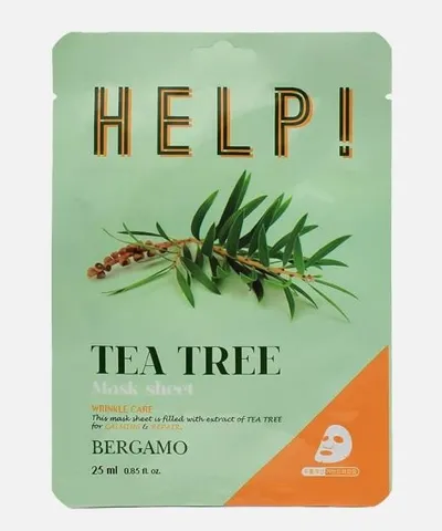 Bergamo Specialist Help! Tea Tree Mask Sheet (Maska do twarzy z ekstraktem z drzewa herbacianego)