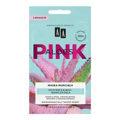 AA Pink Aloes, Maska musująca oczyszczająco-nawilżająca