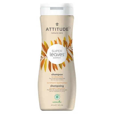 Attitude Super Leaves, Volume & Shine Shampoo (Szampon do włosów `Objętość i połysk`)