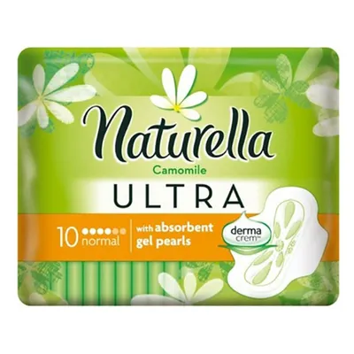 Naturella Ultra Normal Camomile with Absorbent Gel Pearls, Podpaski higieniczne z perełkami żelowymi