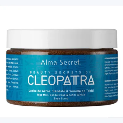 Alma Secret Cleopatra, Body Scrub Rice Milk  Sandalwood & Tahiti Vanilla (Peeling do ciała z mleczkiem ryżowym, drzewem sandałowym i wanilią z Tahiti)