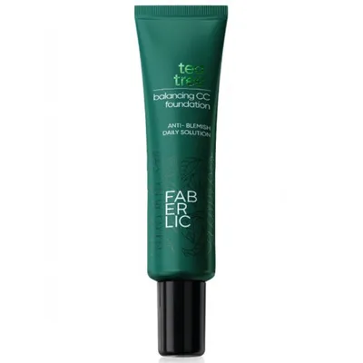 Faberlic Glam Team, Tea Tree Balancing CC Foundation (Podkład do twarzy z olejkiem z drzewa herbacianego)