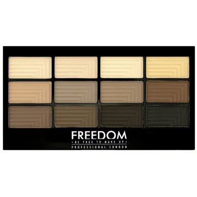 Freedom Makeup London Pro 12, Audacious Mattes Eyeshadow Palette (Paleta 12 cieni do oczu)