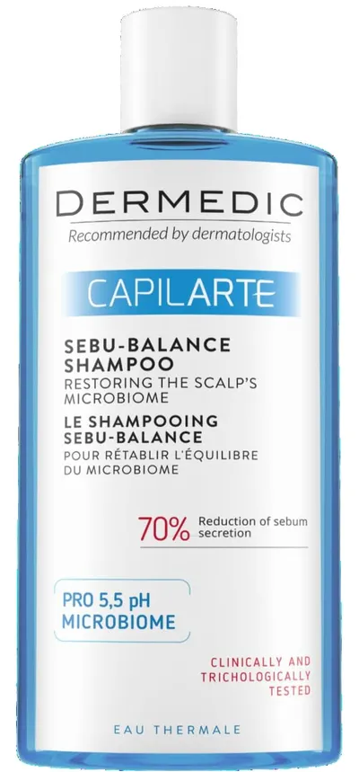 Dermedic Capilarte, Sebu - Balance, Szampon przywracający równowagę mikrobiomu skóry