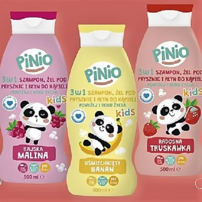 Global Cosmed Pinio, 3 w 1 Szampon, żel pod prysznic i płyn do kąpieli (rózne rodzaje)