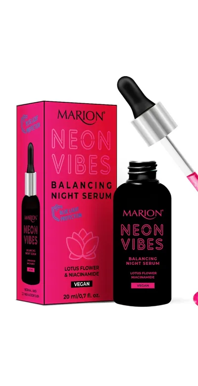 Marion Neon Vibes, Balancing Night Serum (Serum na noc z kwiatem lotosu i niacynamidem)