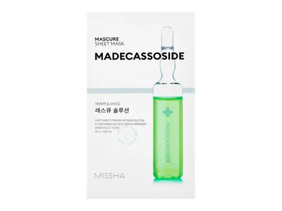 Missha Madecassosite, Mascure Sheet Mask (Odświeżająca maseczka do twarzy w płachcie)