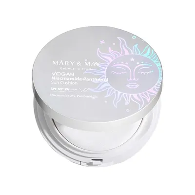 Mary & May Vegan Niacinamide Panthenol Sun Cushion SPF50+ PA++++ (Filtr przeciwsłoneczny do twarzy w kompakcie)