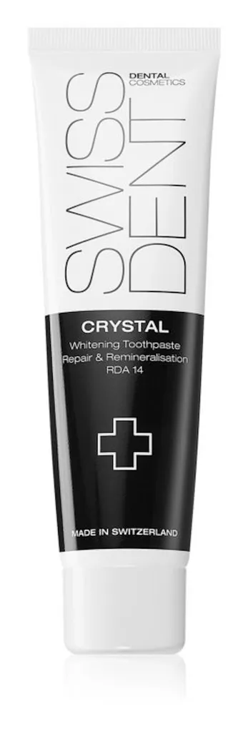 SwissDent Crystal Whitening Toothpaste Repair & Reminalistation RDA 14 (Remineralizująca pasta do zębów o działaniu wybielającym)