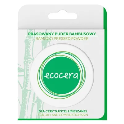 Ecocera Bamboo Pressed Powder for Oily and Combination Skin (Prasowany puder bambusowy matujący dla cery tłustej i mieszanej)