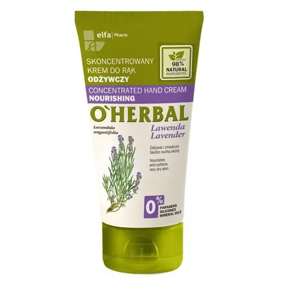 O'Herbal Skoncentrowany odżywczy krem do rąk z ekstraktem z lawendy