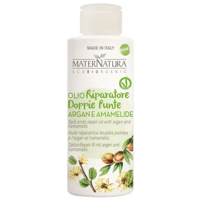 MaterNatura Olio Riparatore Doppie Punte Argan e Amamelide (Olejek na końcówki włosów)