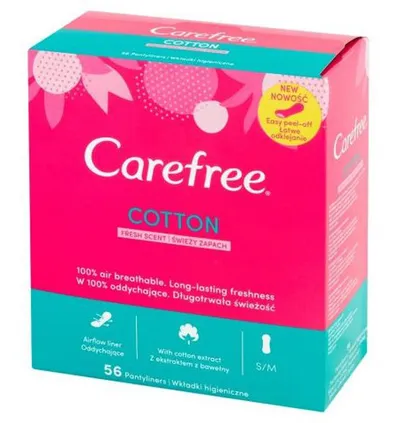 Carefree Cotton Fresh Scent, Wkładki higieniczne