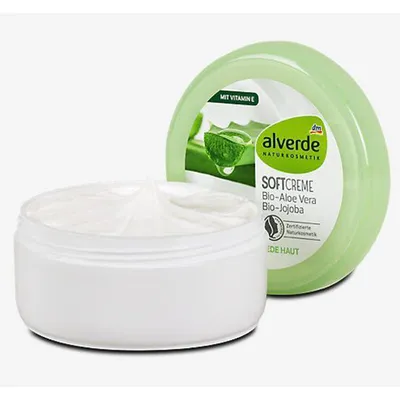 Alverde Softcreme Bio-Aloe Vera & Bio-Jojoba (Krem do ciała `Aloes i jojoba`)