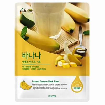Esfolio Banana Essence Mask Sheet (Odżywczo-zmiękczająca maska w płachcie z ekstraktem z banana)