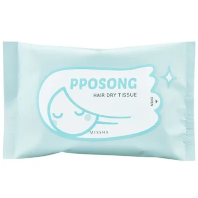 Missha Pposong, Hair Dry Tissue (Suchy szampon w chusteczkach)