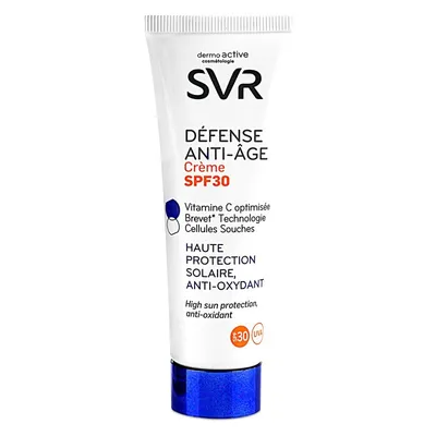 SVR Defense Anti-Age Creme SPF 30 (Kuracja anti-aging krem z 5% wit. C i komórkami macierzystymi SPF30 - wysoka ochrona)