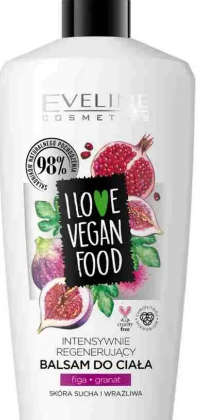 Eveline Cosmetics I Love Vegan Food, Intensywnie regenerujący balsam do ciała `Figa i granat`