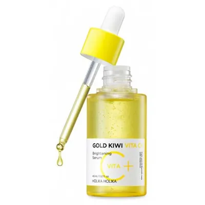 Holika Holika Gold Kiwi Vita C+ Brightening Serum (Serum rozjaśniające z witaminą C przeciw przebarwieniom skóry)